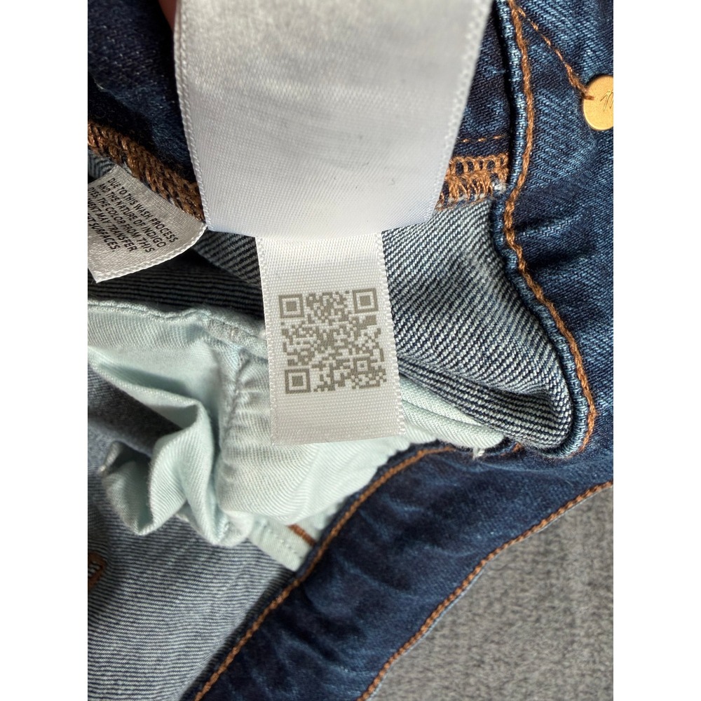 Madewell Emmett Wide-Leg Jeans Indigo Blue High Rise Size 28 Barrel - Picture 5 of 11